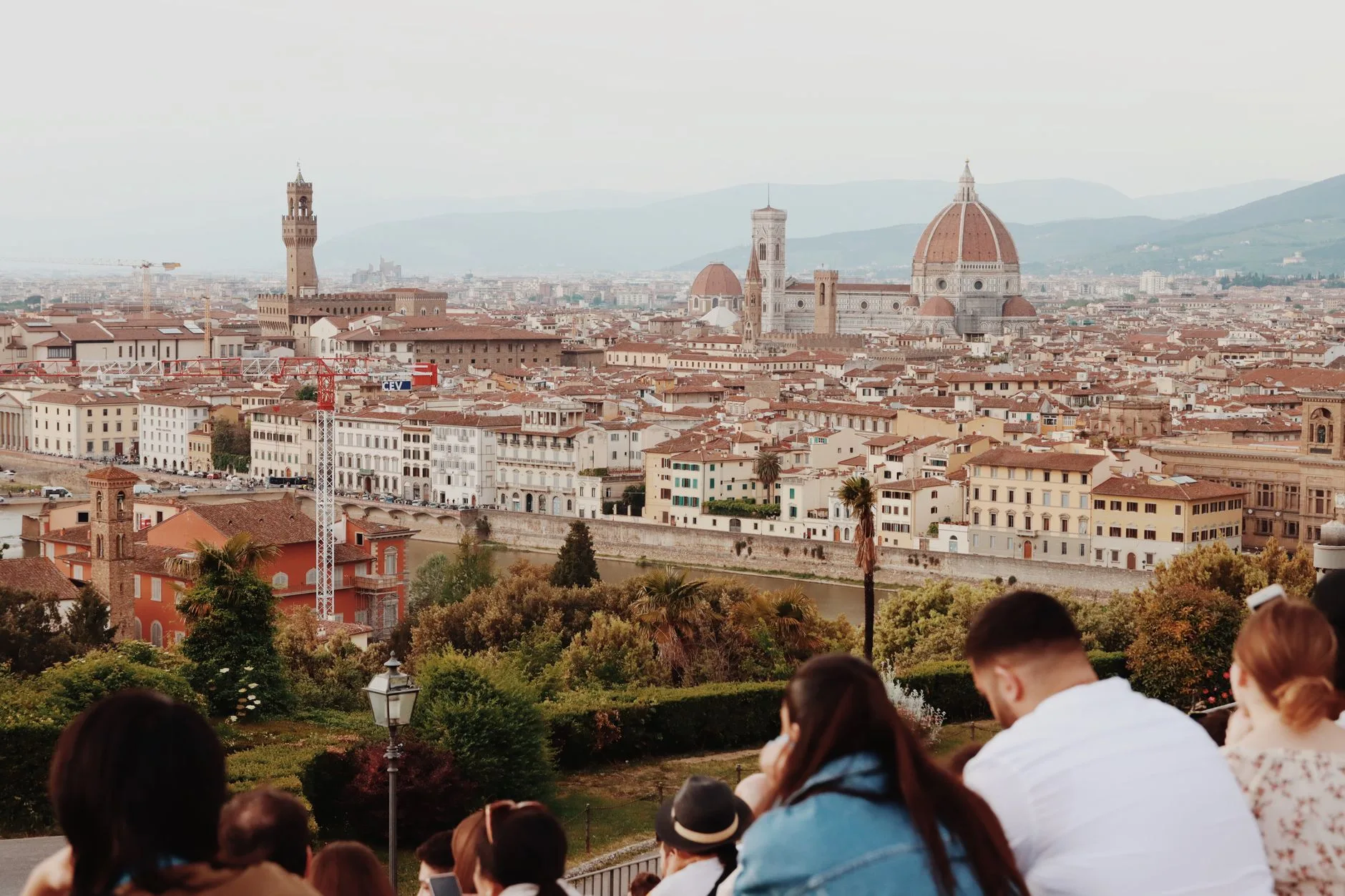Coucher de soleil au Piazzale Michelangelo